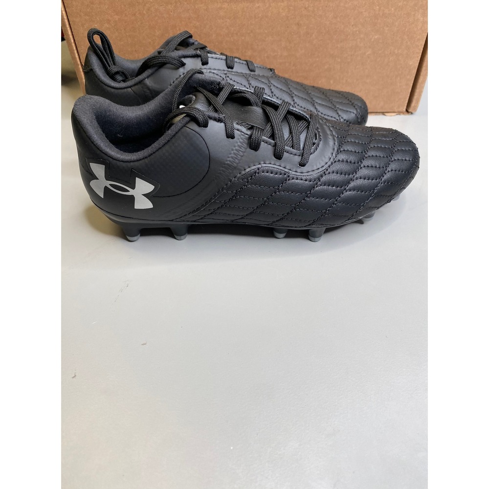 Under Armour Magnetico Select Jr FG Soccer Cleats Black Silver Mens 3.5Y